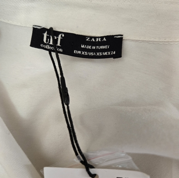 Zara-NWT- TRF Collection Cream Double-Breasted Coat/ Blazer/ Mini Dress. Size XS - Picture 13 of 16